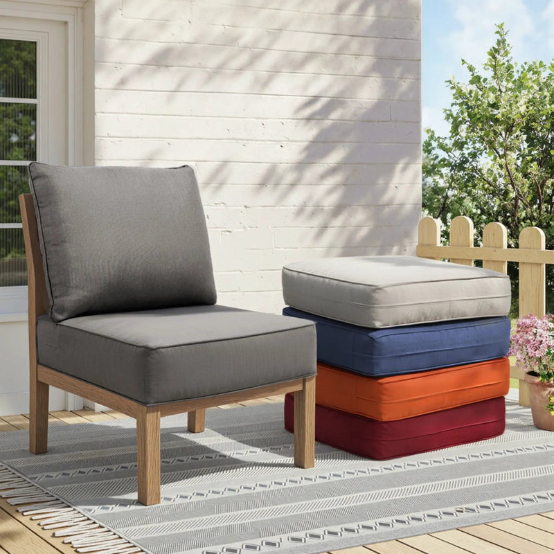 6" Thick Outdoor Chair Cushion Set - Gray by HouseOfZazla
