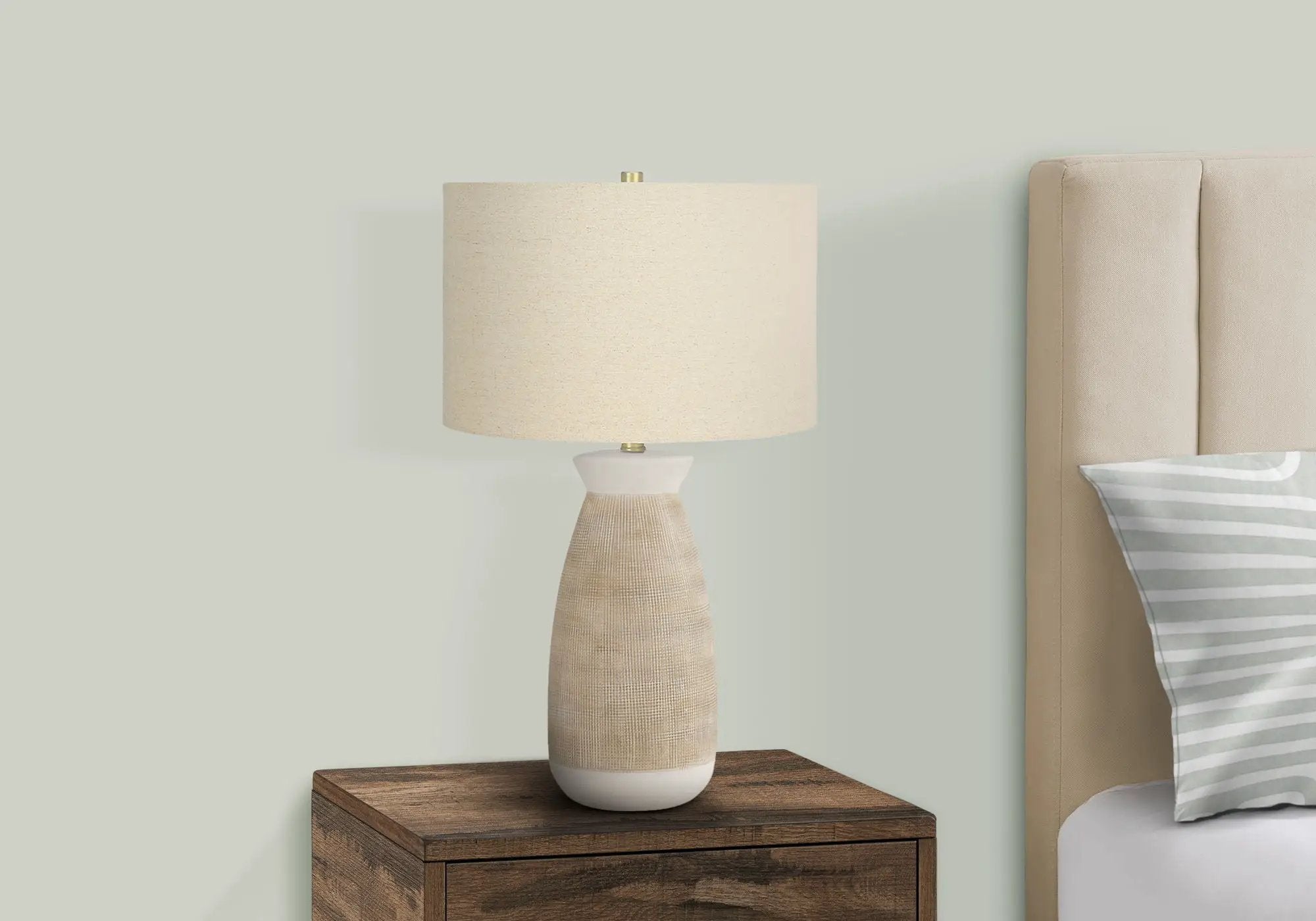 Lighting Table Lamp Ceramic Resin Contemporary - Cream by HouseOfZazla