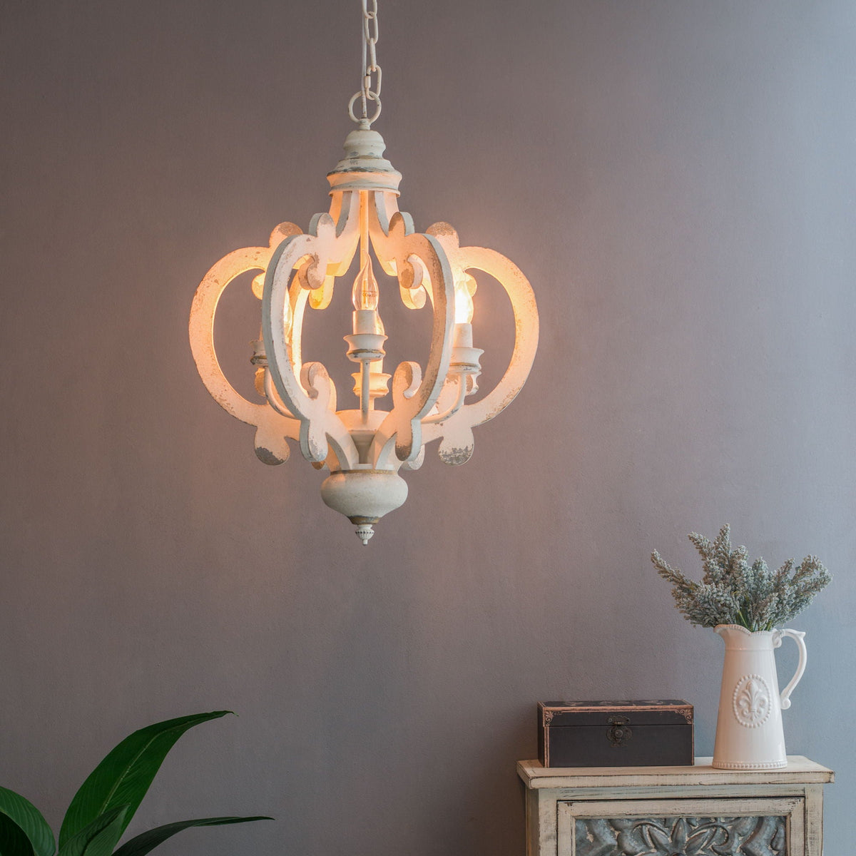 Farmhouse Chandelier with Adjustable Chain - Multiple Colors, photo 27 of 40