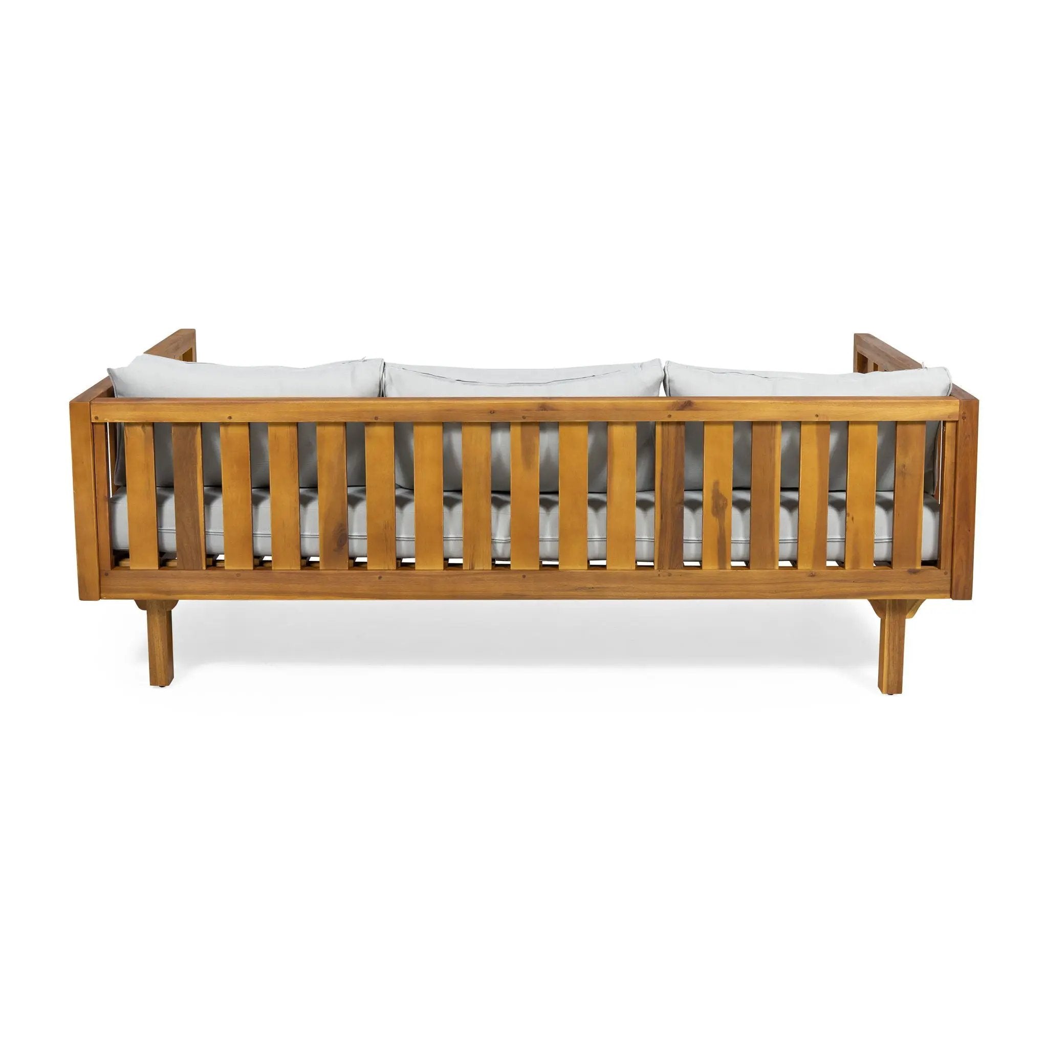 Claremont 3 Seater Daybed Teak Acacia Wood Water Resistant Cushions by HouseOfZazla
