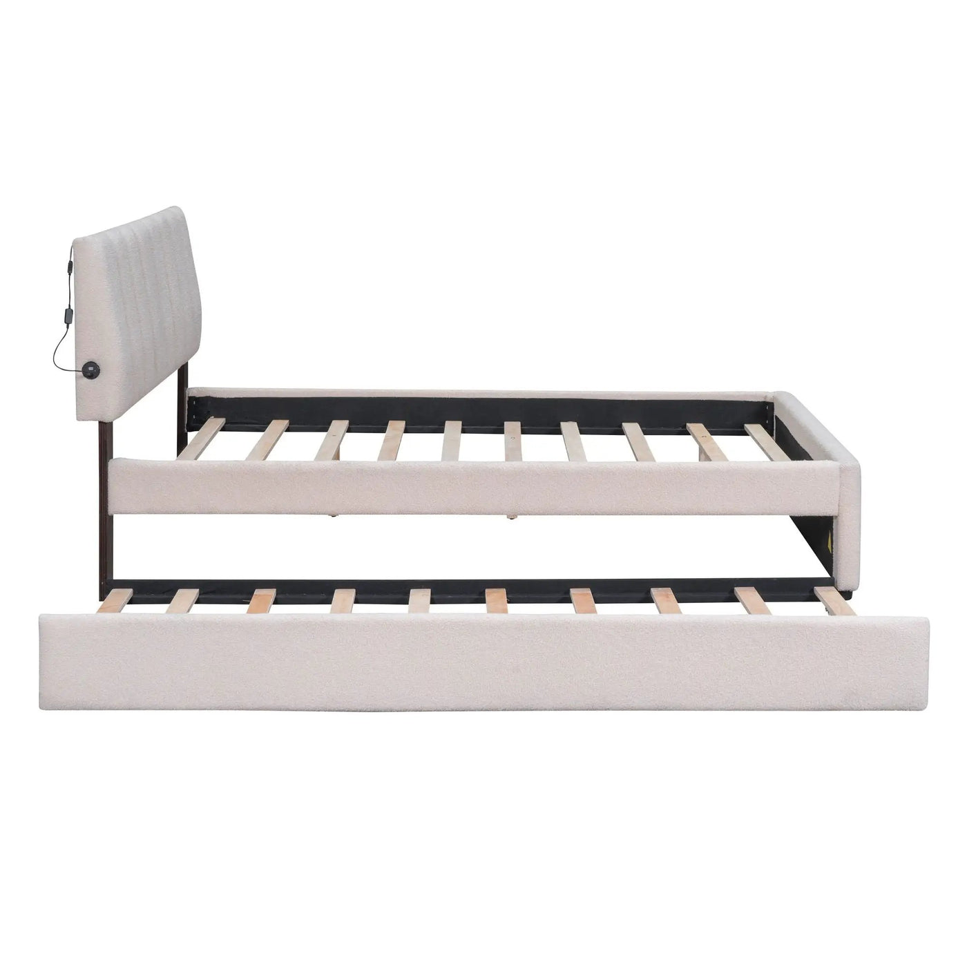 Upholstered Platform Bed With Trundle by HouseOfZazla