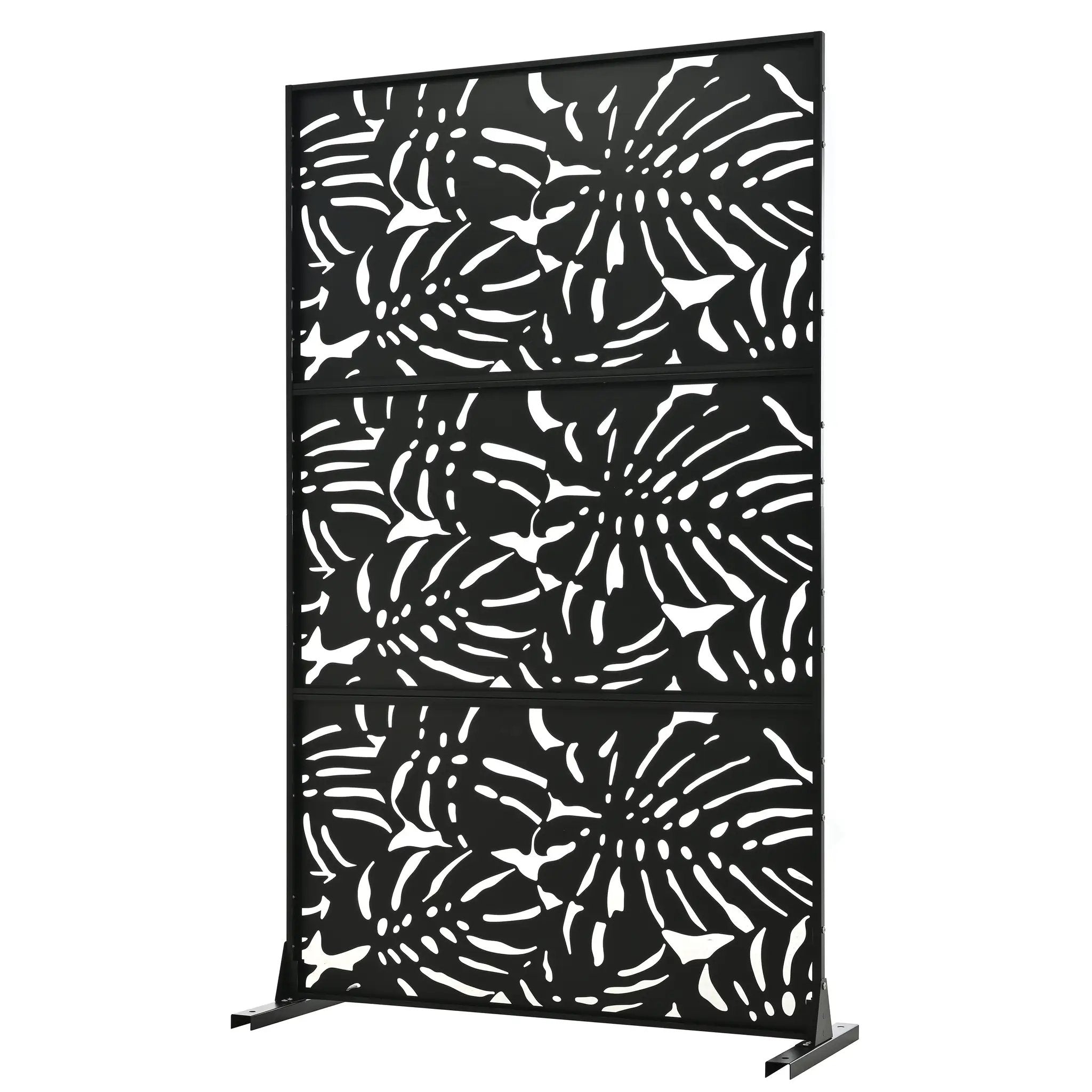 Metal Privacy Screens 3.3Ft x 6Ft Outdoor and Indoor Divider by HouseOfZazla