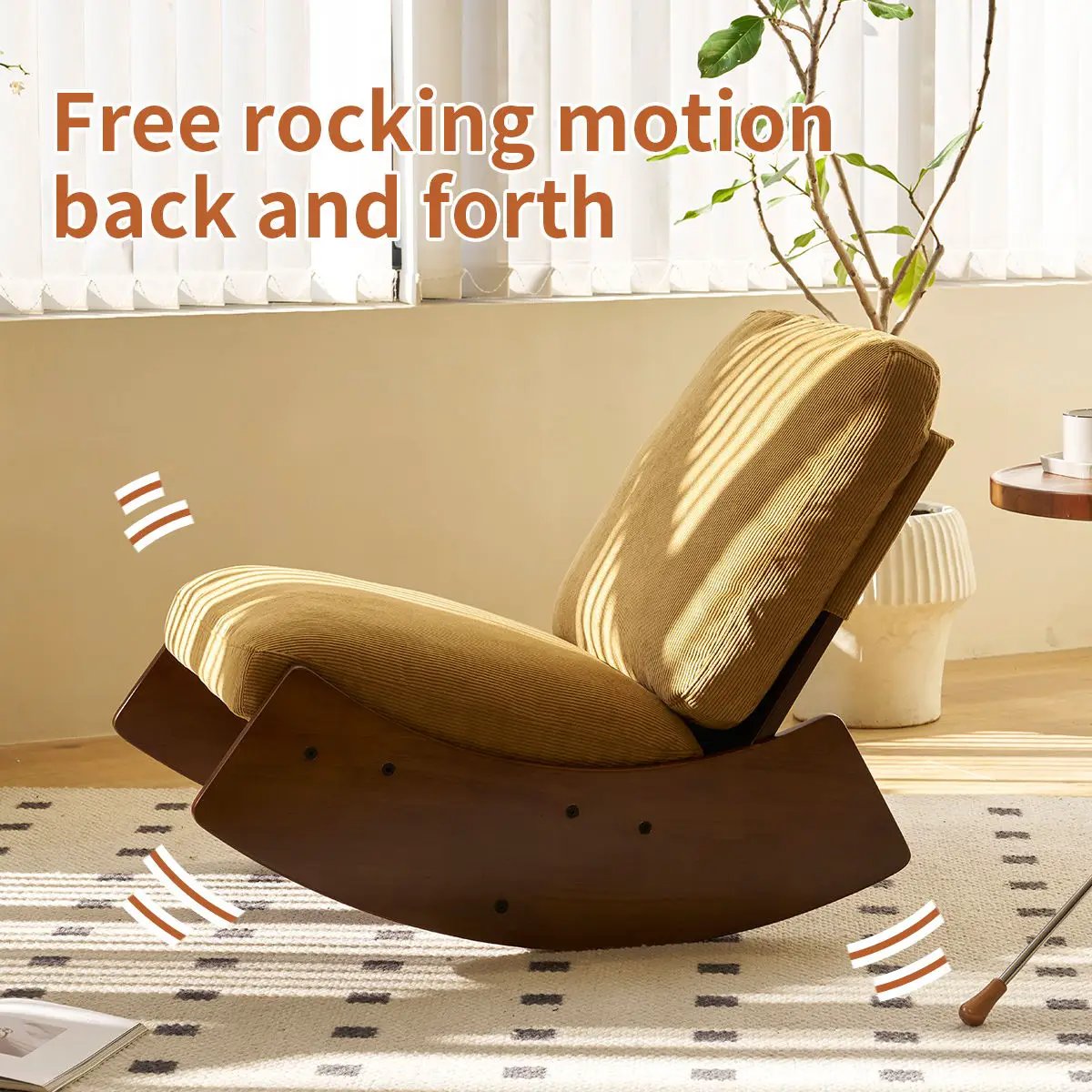 Comfortable High-Quality Upholstery Glider Rocking Chair by Unique Piece Furniture