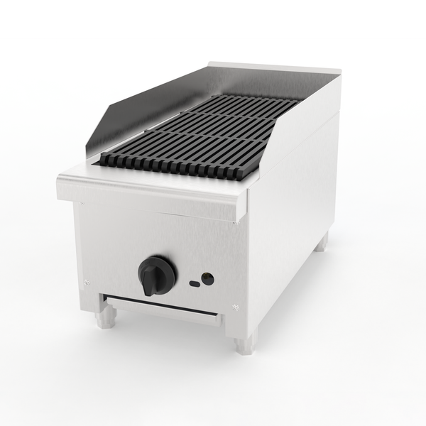 12 Inch Commercial Gas Lava Rock Charbroiler with Lava Rock System - Stainless Steel, photo 2 of 8