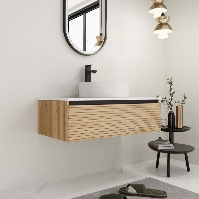 36'' Wall Mounted Bathroom Vanity with Resin Sink, photo 4 of 10