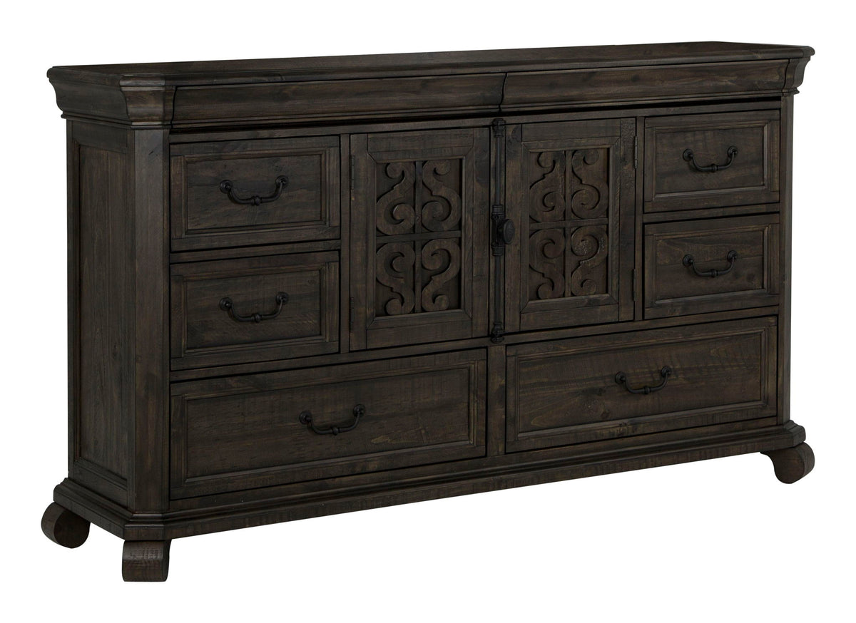 Bellamy - Drawer Dresser With Shaped Mirror - Peppercorn, photo 6 of 7