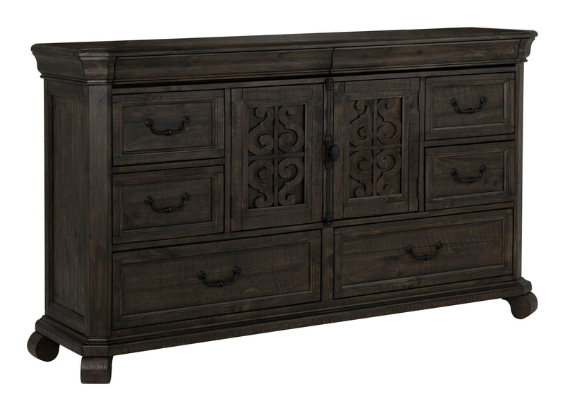 Bellamy - Drawer Dresser With Shaped Mirror - Peppercorn, photo 6 of 7
