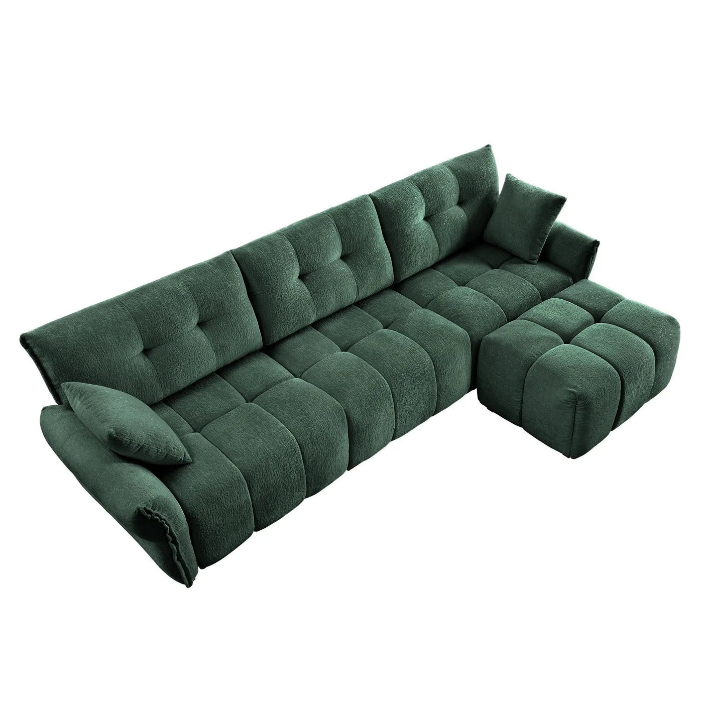 Sofa Set With Ottoman And Pillows, Textured, High Resilience Cushions by Unique Piece Furniture