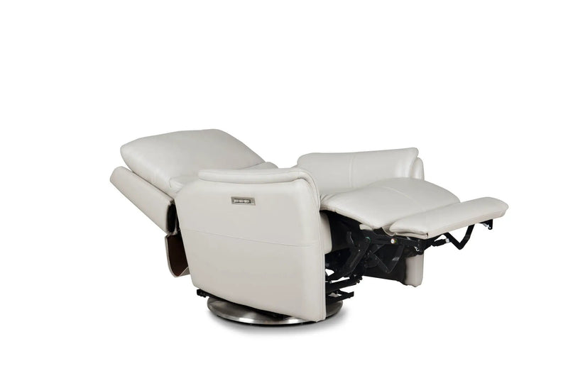 Salem - Swivel Recliner With Power Recline, Power Headrest, Power Lumbar, Layflat, 3" Footrest Extension by Unique Piece Furniture