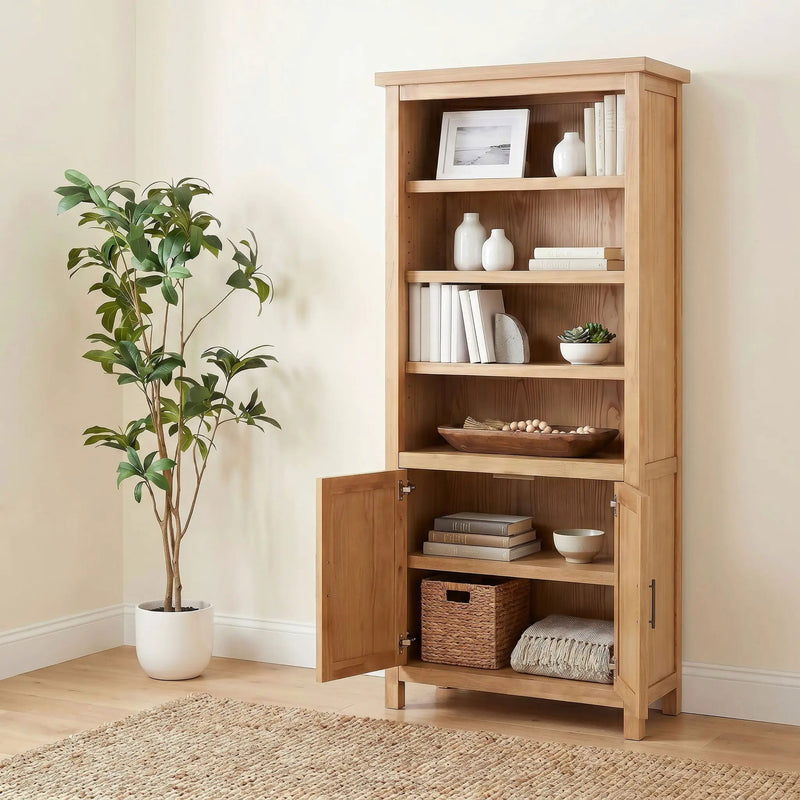 Vermes 72-inch 2-door Home Office Cabinet Bookcase Light Ash by Unique Piece Furniture