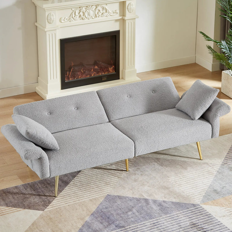 Modern Teddy Upholstered Accent Loveseat Sofa by HouseOfZazla