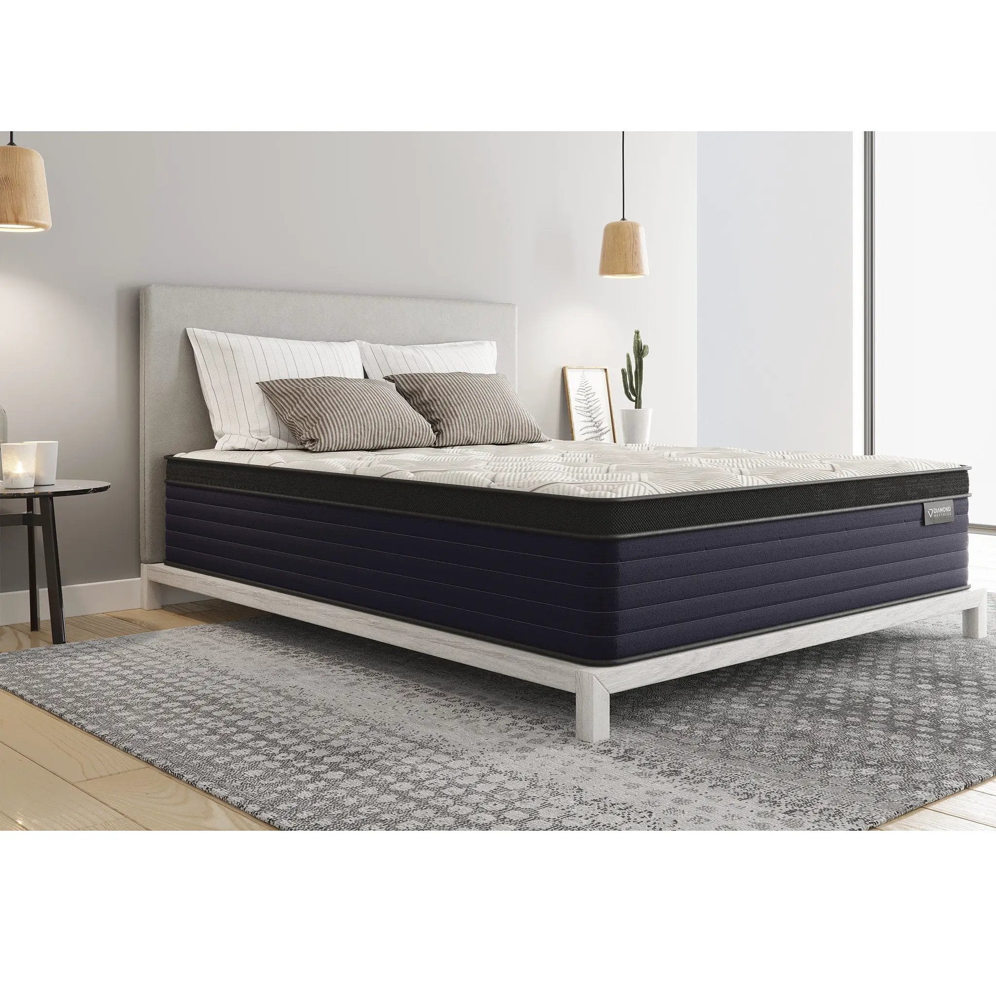 Diamond Cleo Cool Copper King Mattress 14" Euro-Top Firm Feel by HouseOfZazla