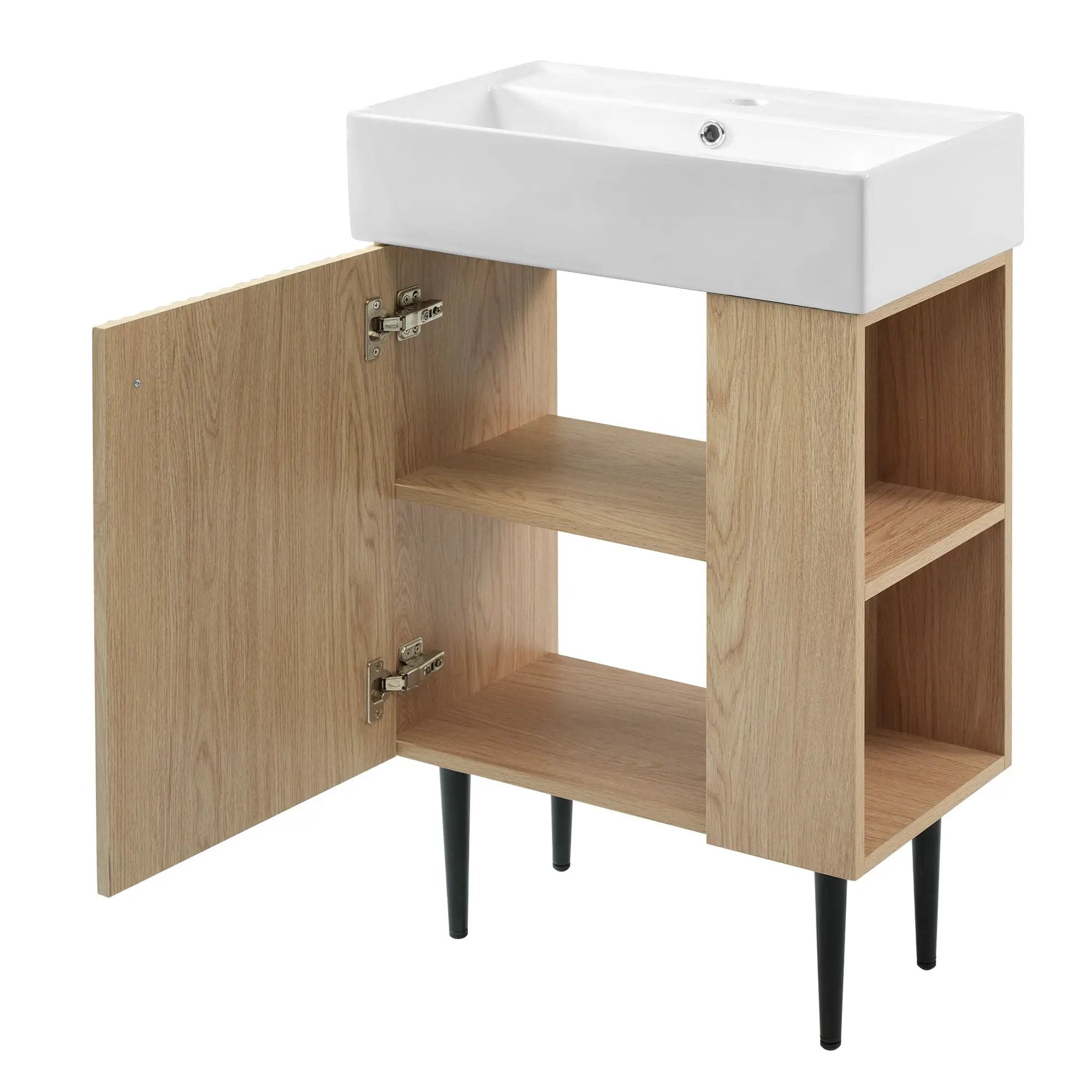 Bathroom Vanity, Combo Cabinet, Bathroom Storage Cabinet, Single Ceramic Sink by HouseOfZazla