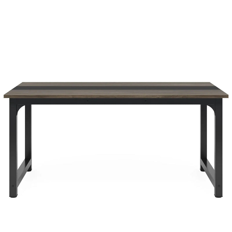 Large Computer Desk With Steel Frame for Home Office Workstation by HouseOfZazla