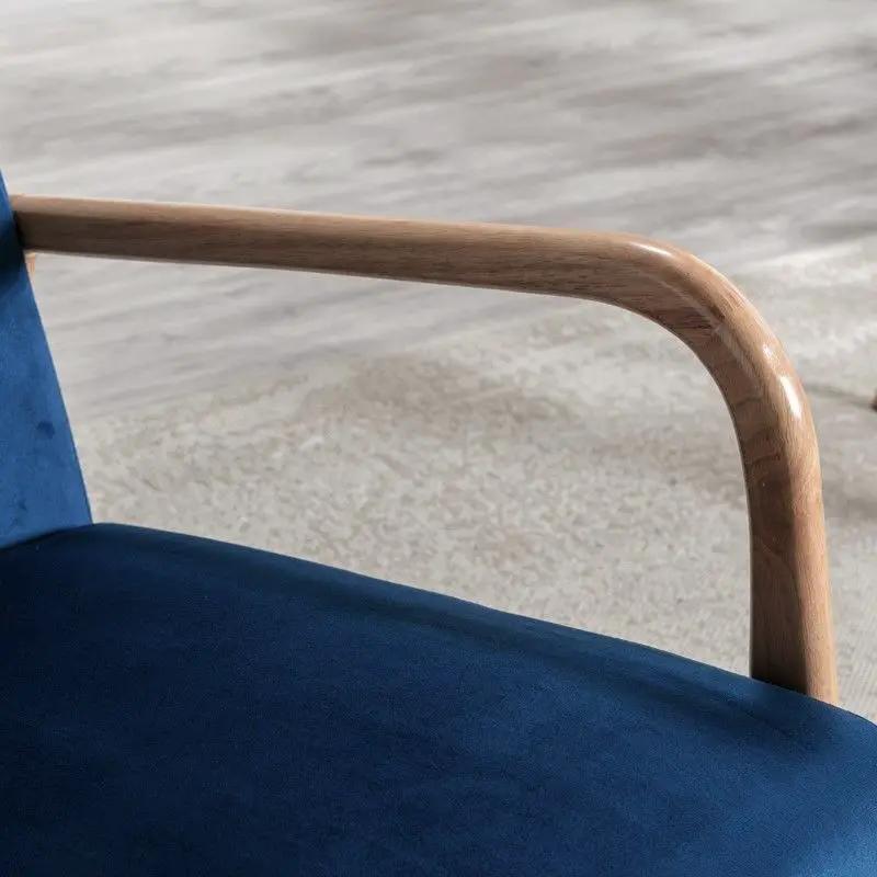 Classic Mid-Century Modern Accent Chairs, Open Framed Armchair With Cushioning by HouseOfZazla
