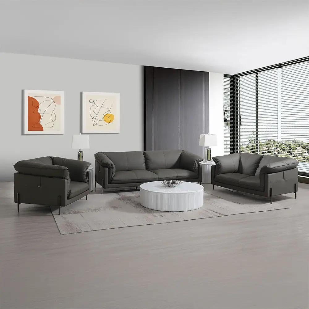 Tadi - Loveseat - Black Top Grain Leather by Unique Piece Furniture