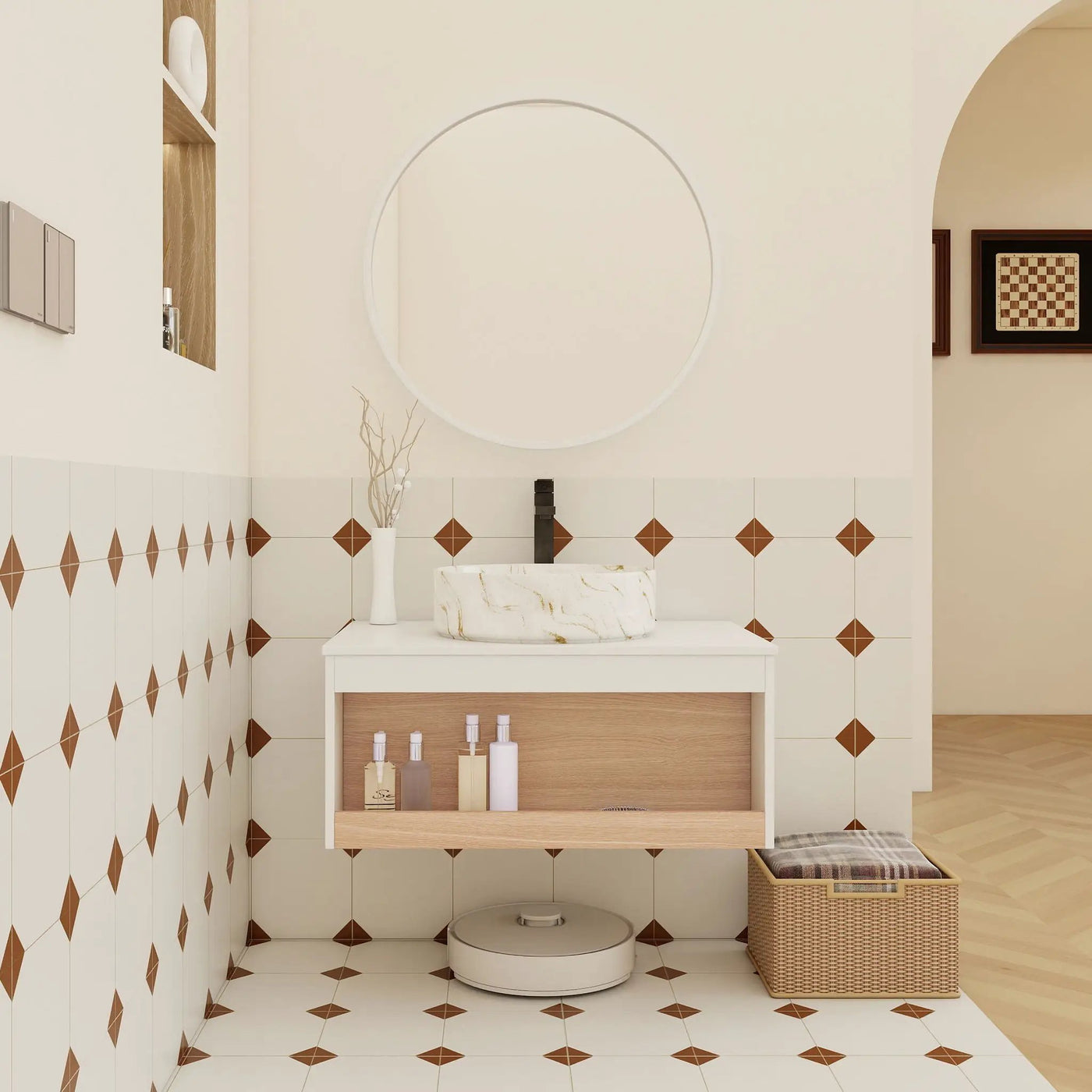Floating Bathroom Vanity With Vessel Sink by HouseOfZazla