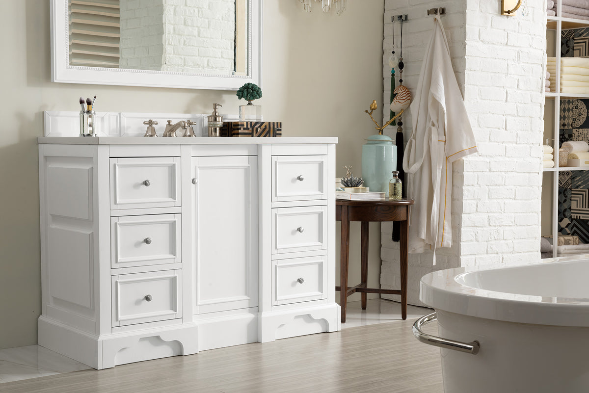 James Martin De Soto 48" Single Bathroom Vanity, Bright White, view 36
