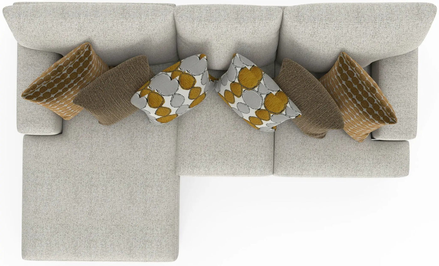 Tori - Sectional With Comfort Coil Seating And Accent Pillows Included by Unique Piece Furniture