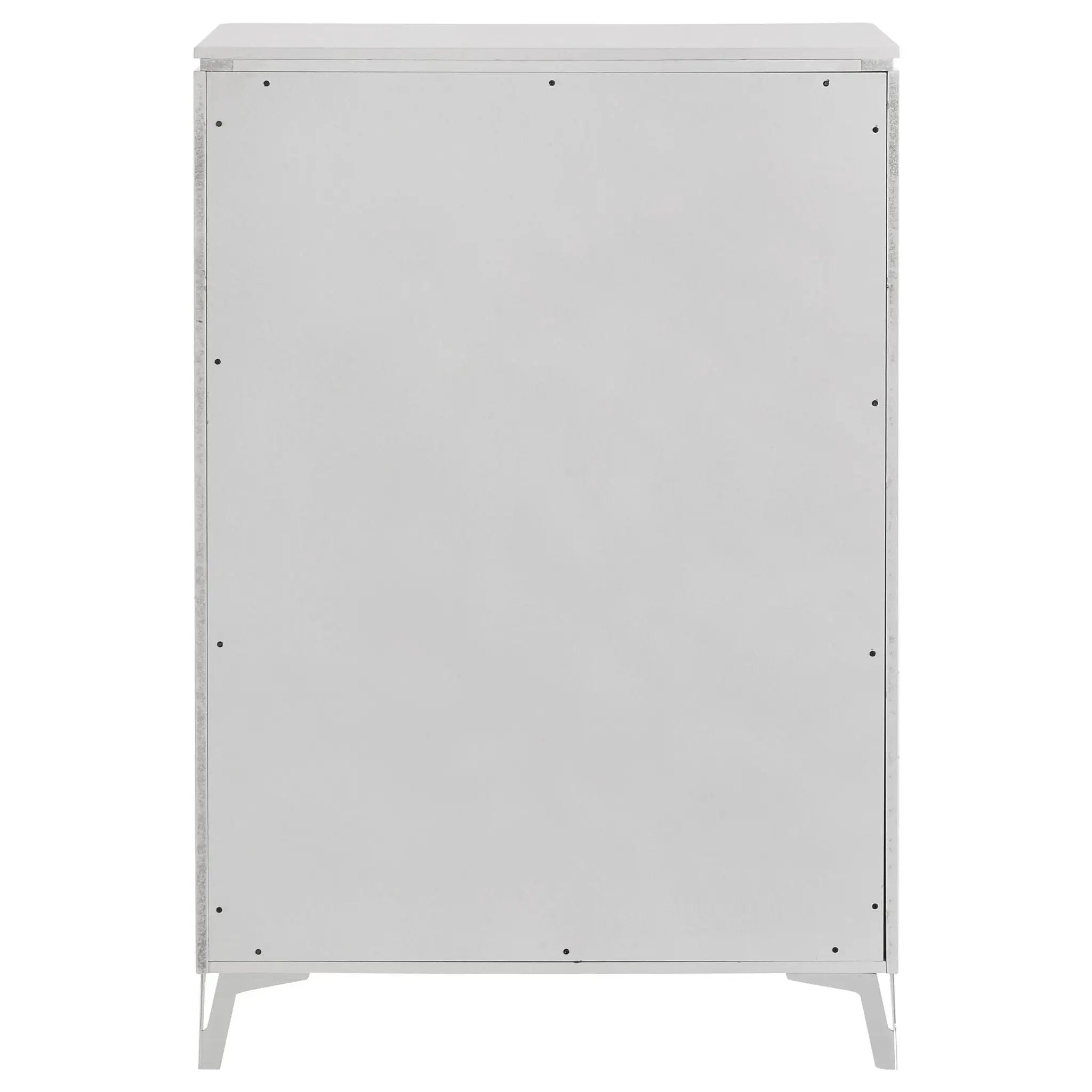 Cassia 5-drawer Bedroom Chest of Drawers White High Gloss by Unique Piece Furniture
