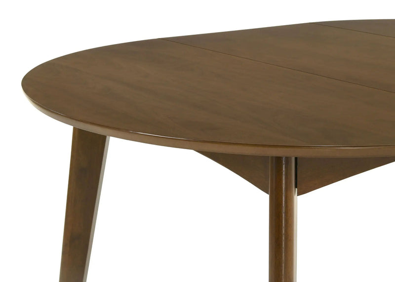 Jedda Oval 60-inch Extension Leaf Dining Table Dark Walnut by Unique Piece Furniture