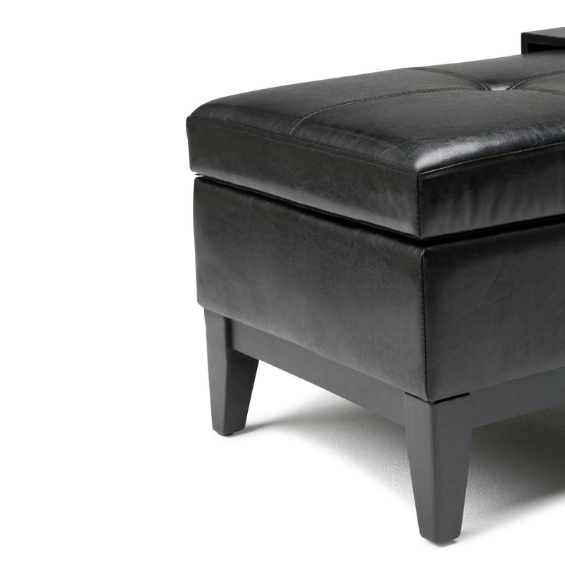 Oregon - Contemporary Storage Ottoman Bench With Tray by HouseOfZazla
