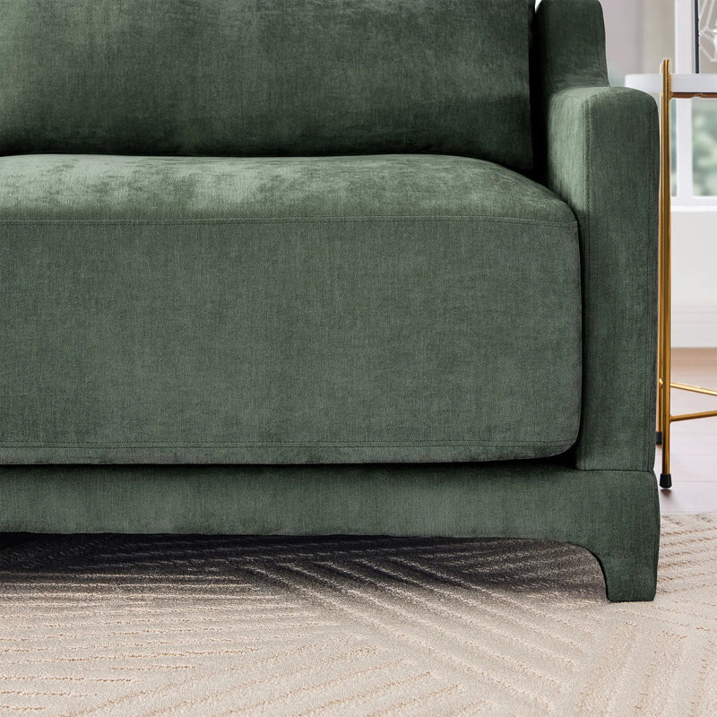 Stylish Sofa With Ottoman And Lumbar Pillows, Ergonomic Design by HouseOfZazla