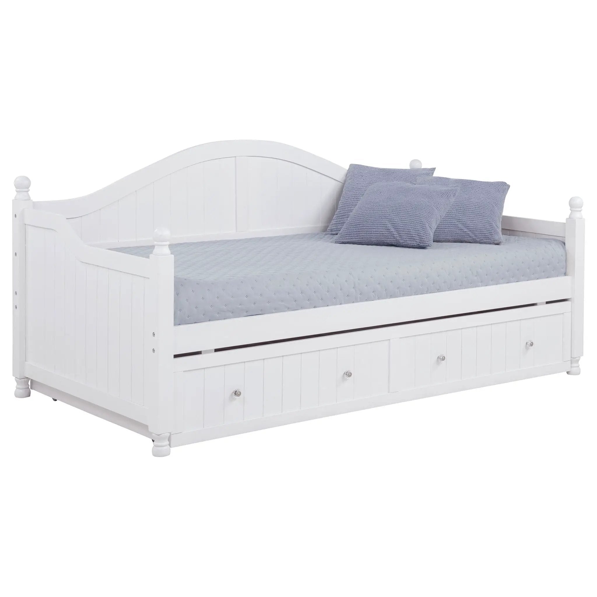 Julie Ann Wood Twin Daybed with Trundle White by Unique Piece Furniture