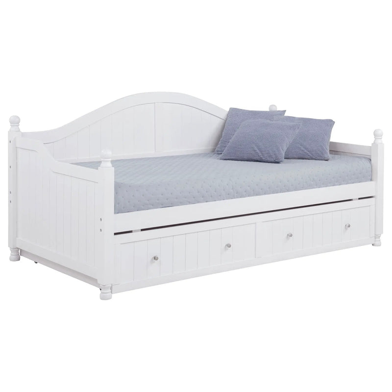 Julie Ann Wood Twin Daybed with Trundle White by Unique Piece Furniture