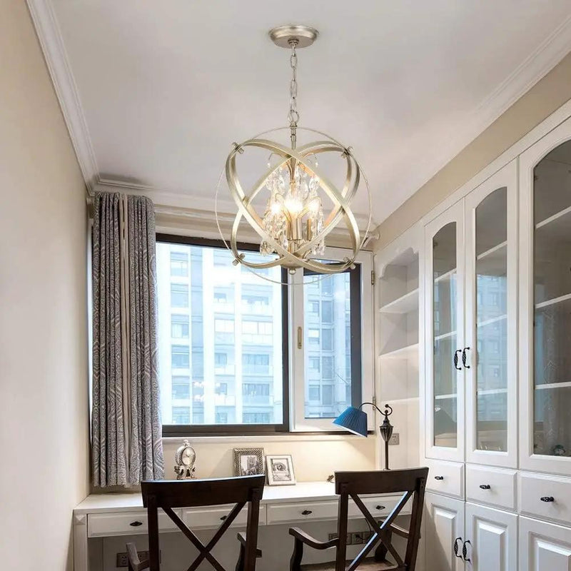 4 Lights Cage Crystal Chandelier by HouseOfZazla