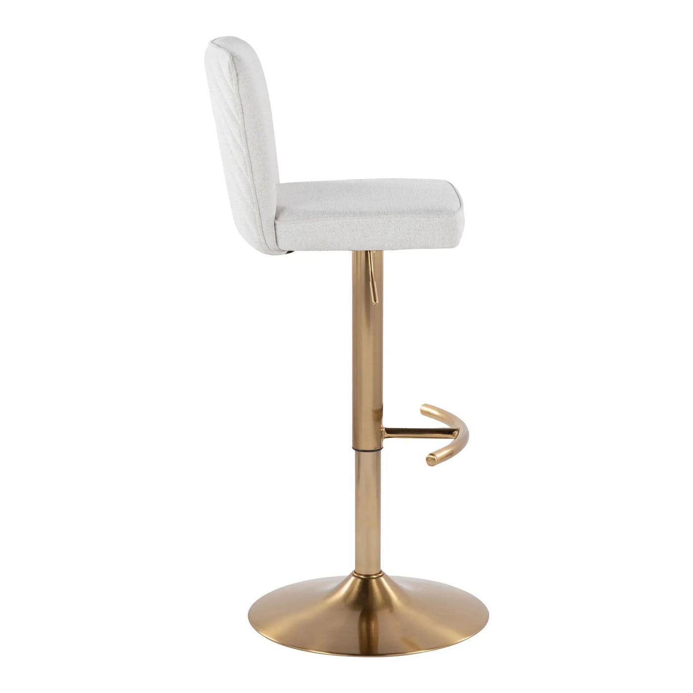 Henry - Contemporary Adjustable Barstool With Swivel With Rounded T Footrest (Set of 2) by HouseOfZazla