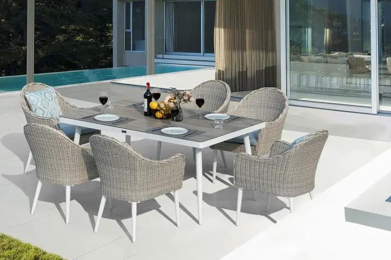 Allux 7-Piece Wicker Dining Set by Outdoor-USA®
