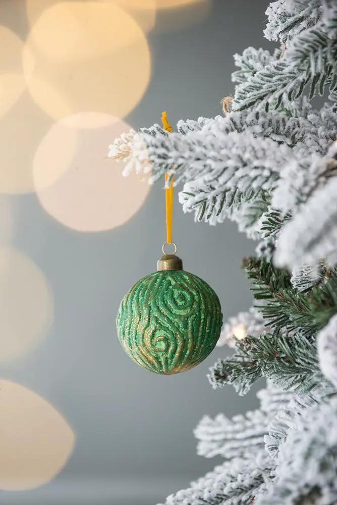 Christmas Ball Glass Decorative Hanging Ball Christmas Tree Ornaments For Holiday Party Decorations by HouseOfZazla