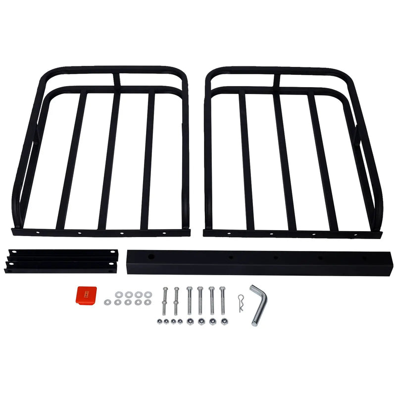 Heavy Duty Steel Hitch Mount Cargo Carrier Rack For SUV, Truck, Car With 2" Receiver - Black by HouseOfZazla