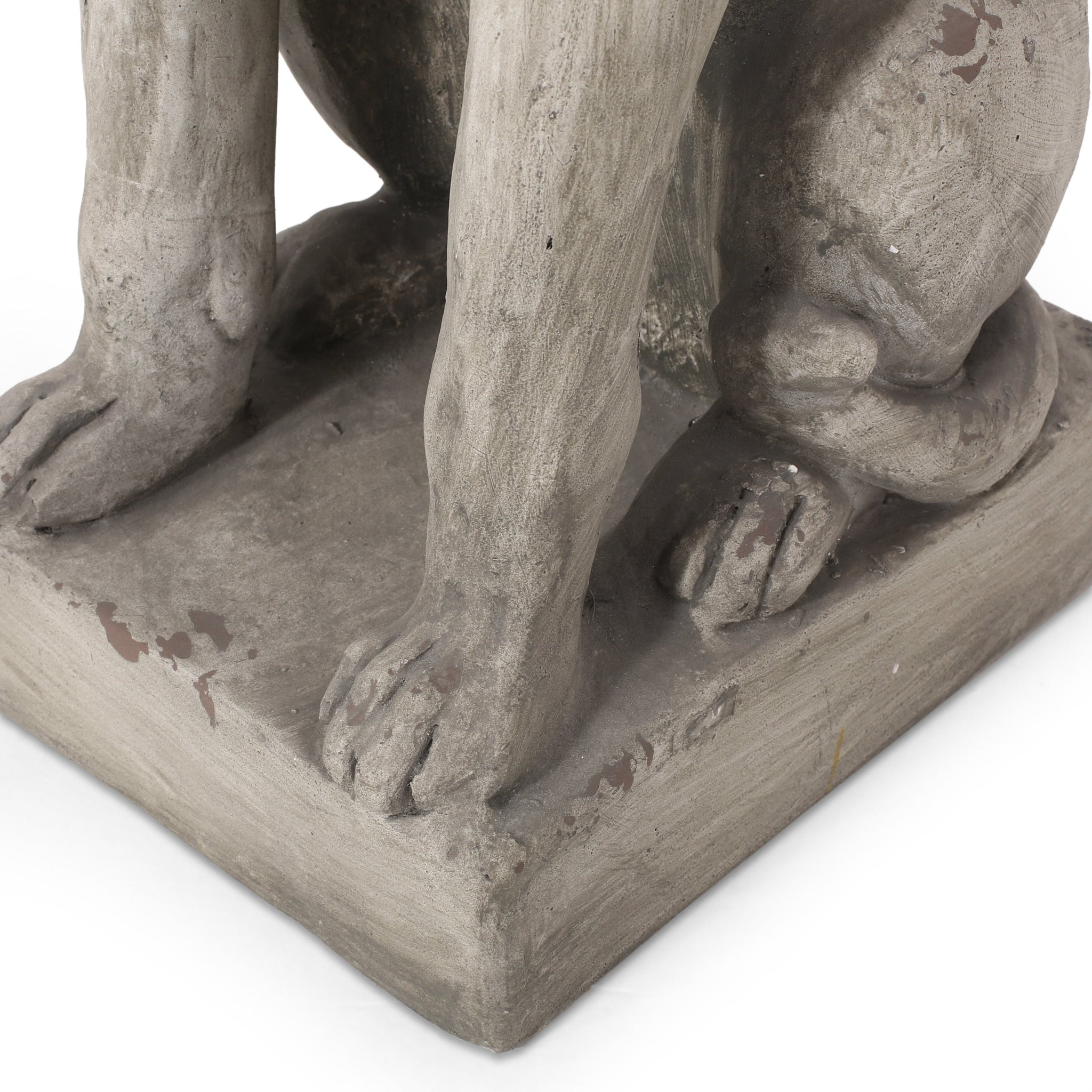 MGO Outdoor Dog Statue, Antique White by HouseOfZazla