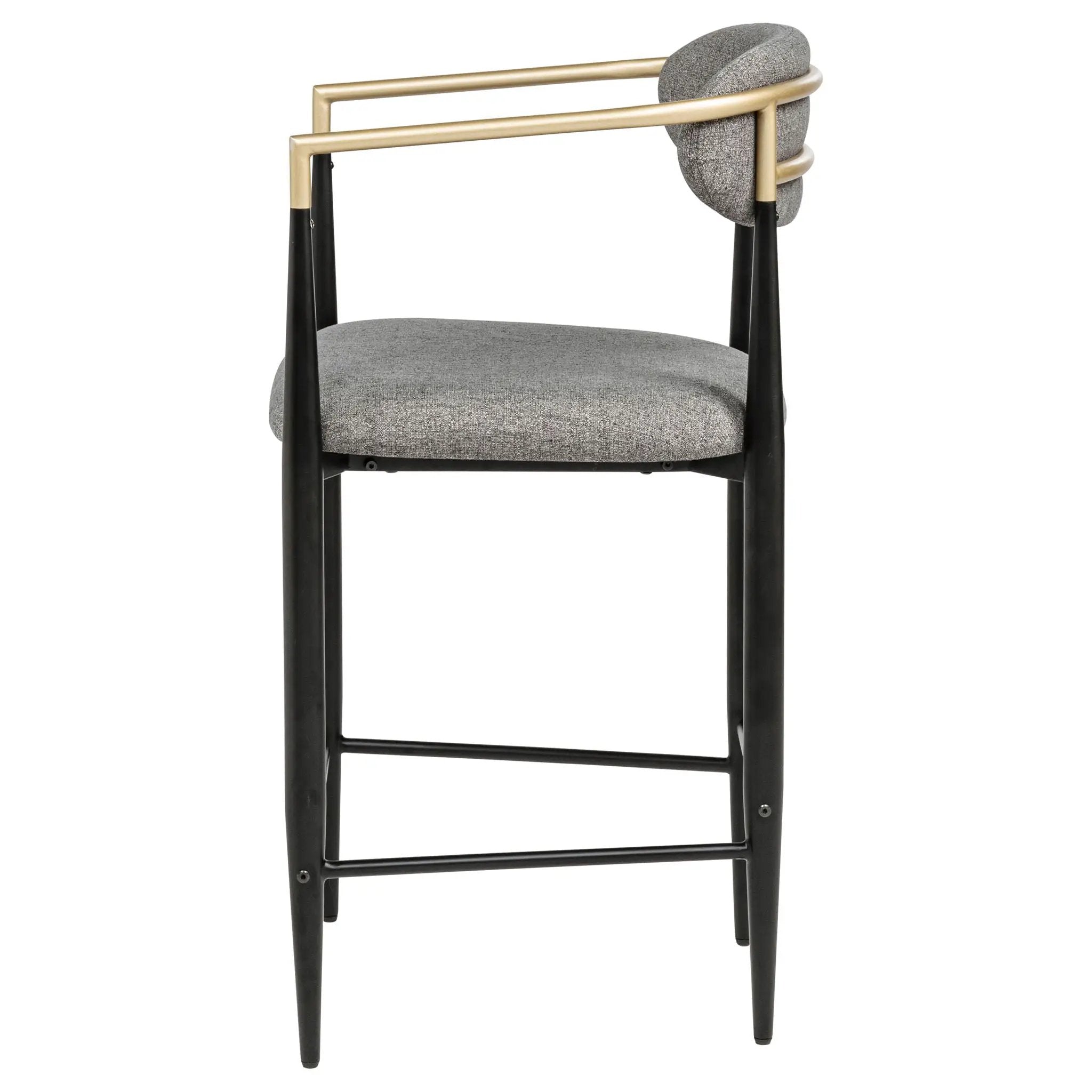 Tina Fabric Upholstered Counter Chair Dark Grey (Set of 2) by Unique Piece Furniture
