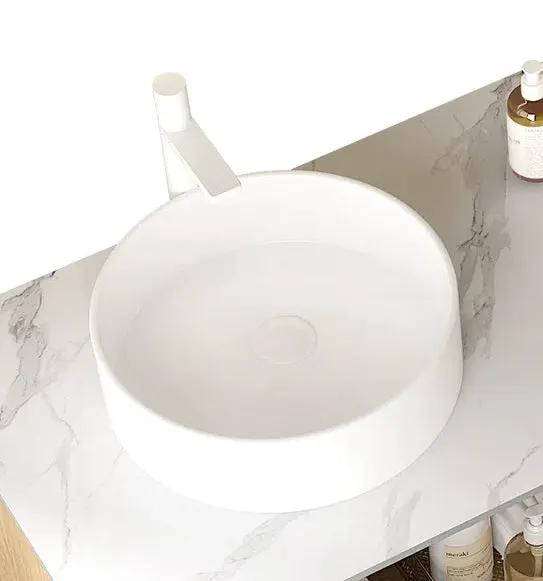 MUNIN 16'' Bathroom Sink, Round Vessel Ceramic Basin by HouseOfZazla
