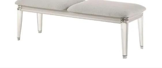 Laveda Boucle Bench - Light Gray / White by HouseOfZazla