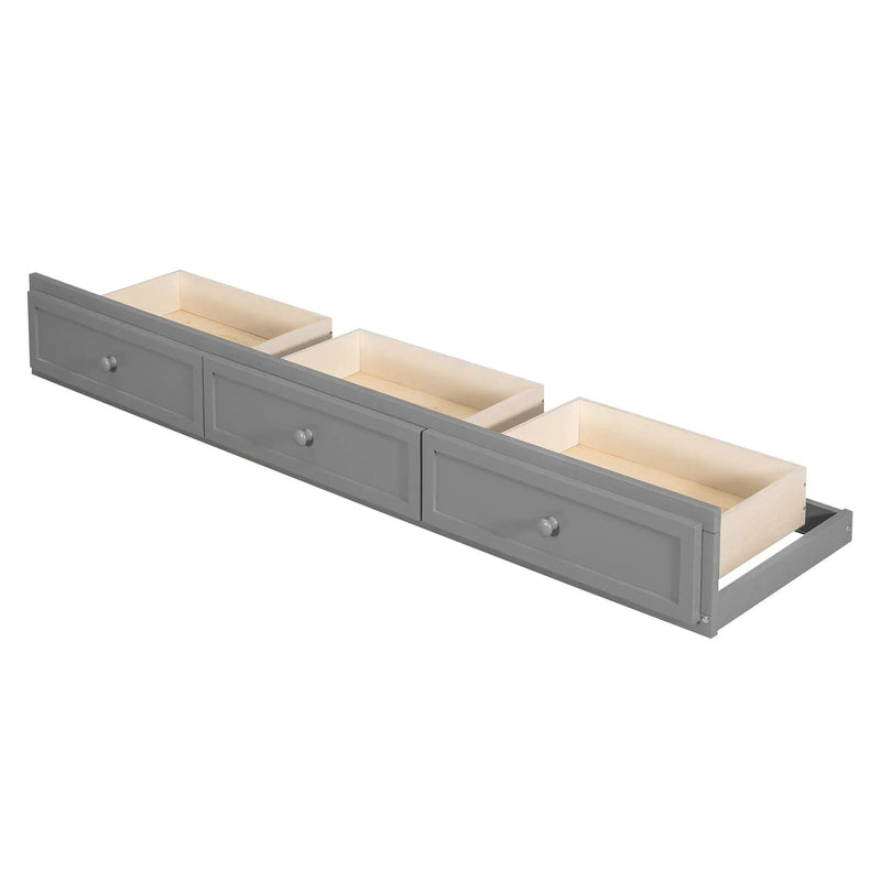 Bunk Bed With Drawers, Ladder And Storage Staircase by HouseOfZazla