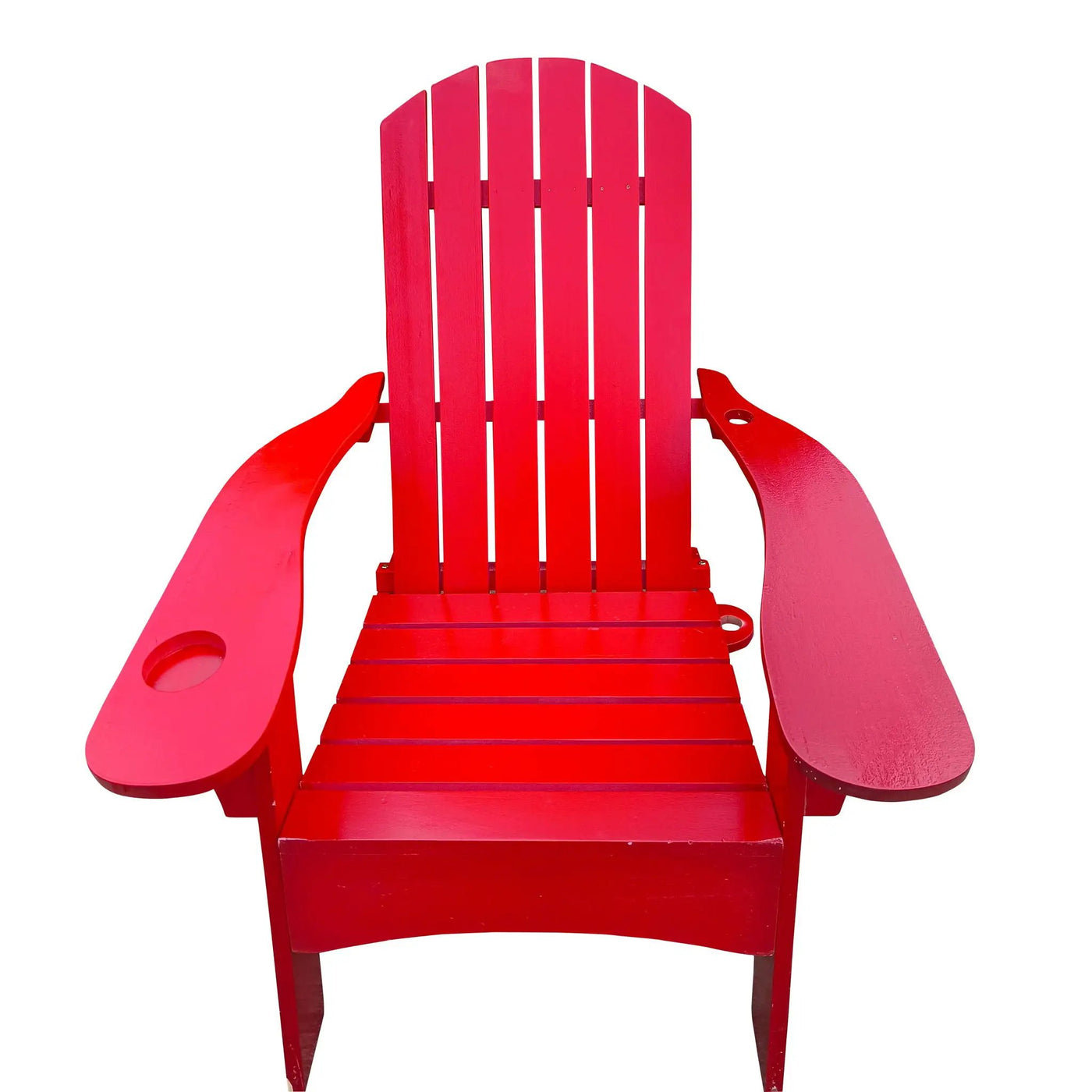 Outdoor Or Indoor Wood Adirondack Chair With An Hole To Hold Umbrella, On The Arm by HouseOfZazla