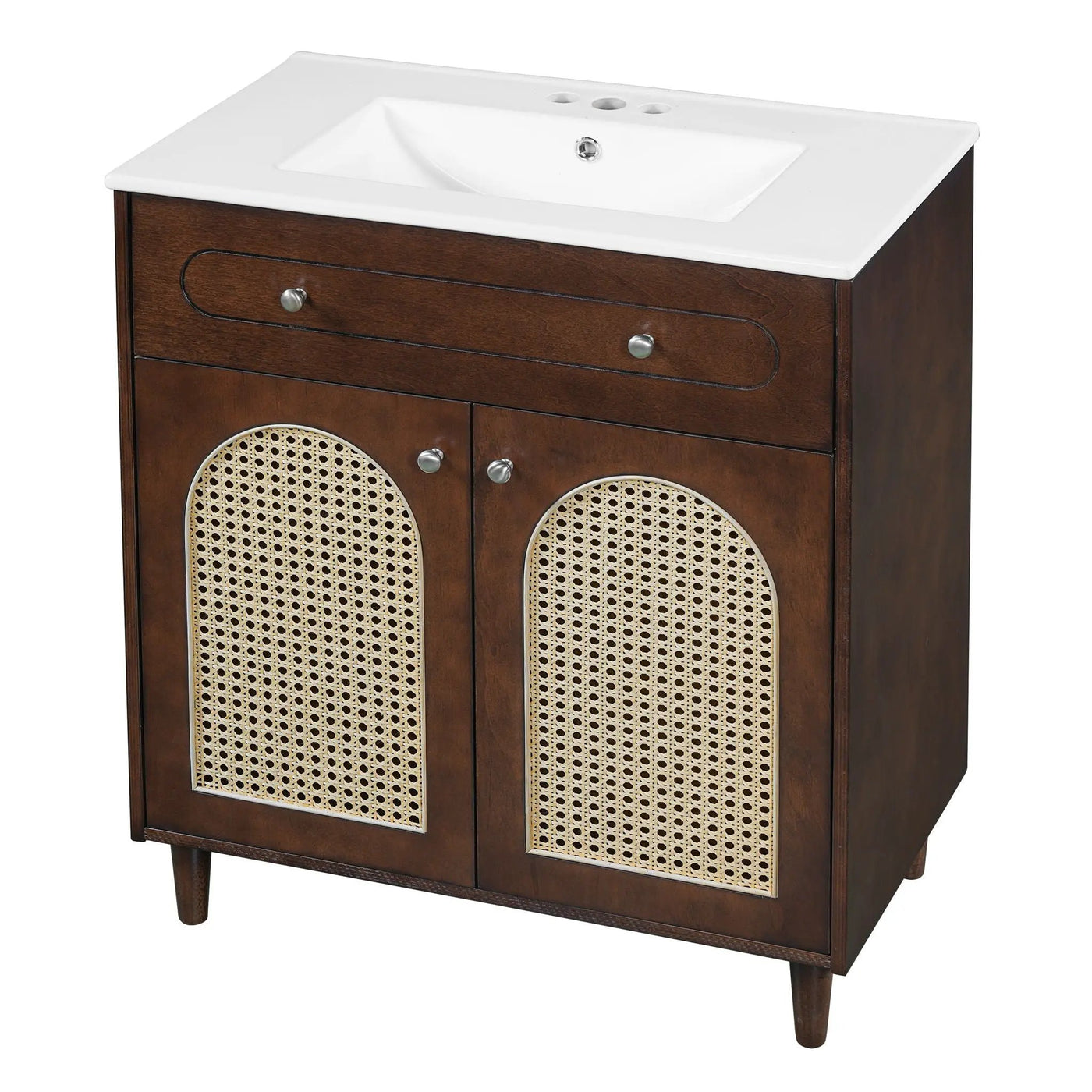 Modern Bathroom Vanity With Sink, Cabinet With Adjustable Shelf by HouseOfZazla