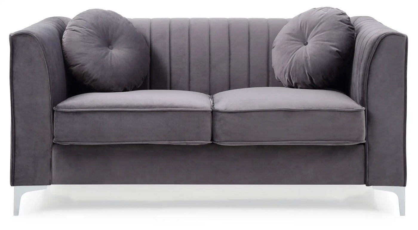 Glam Styled Micro Suede Loveseat by HouseOfZazla