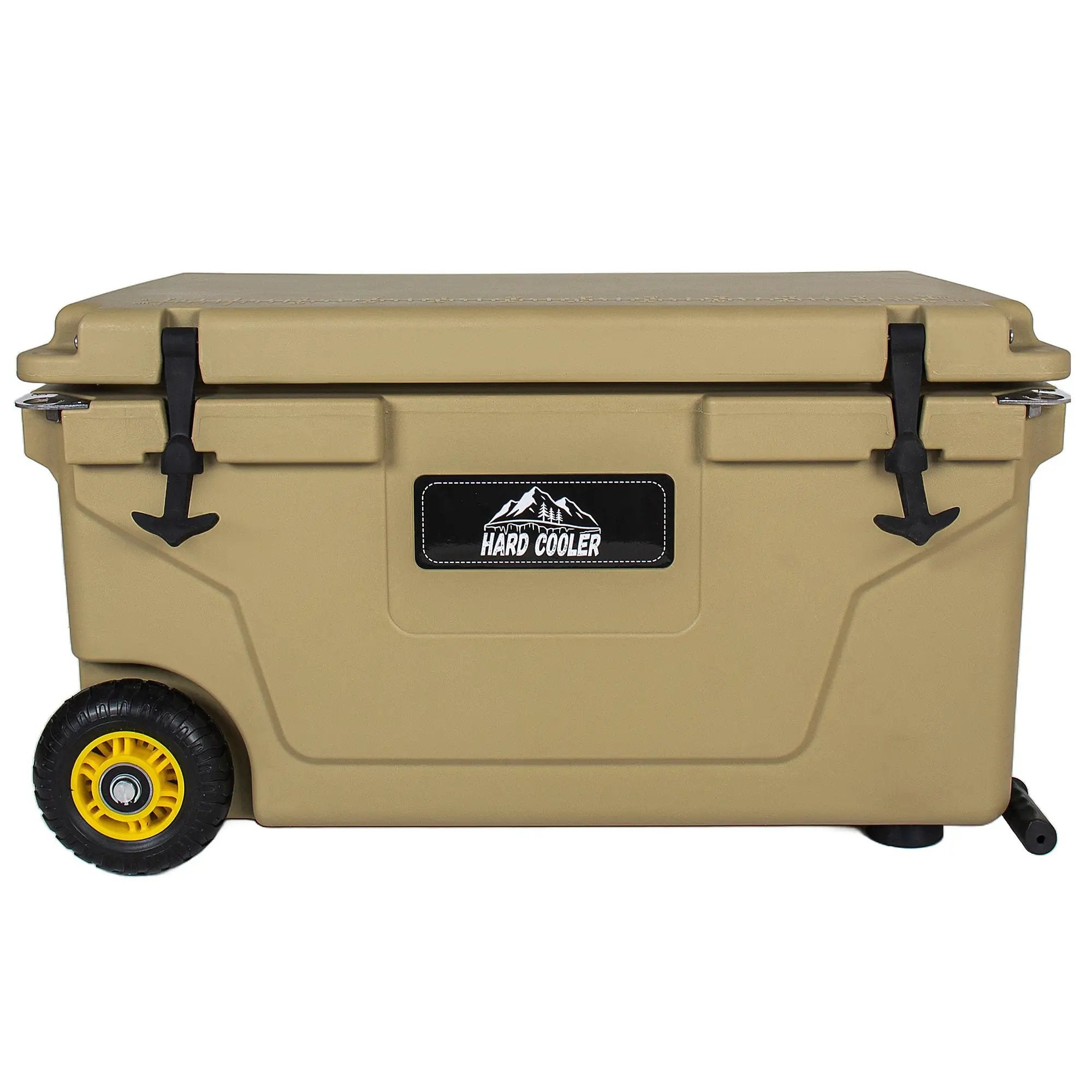 65 Quart Khaki Cooler - Ultra-Tough Hard Shell Ice Chest by HouseOfZazla