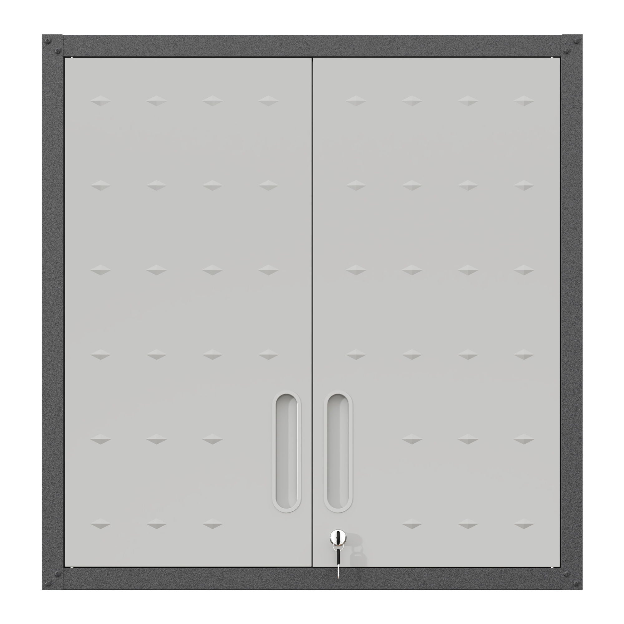 Metal Wall Mounted Tool Storage Cabinet With 2 Locking Doors, Adjustable Shelf, And Drawer by HouseOfZazla