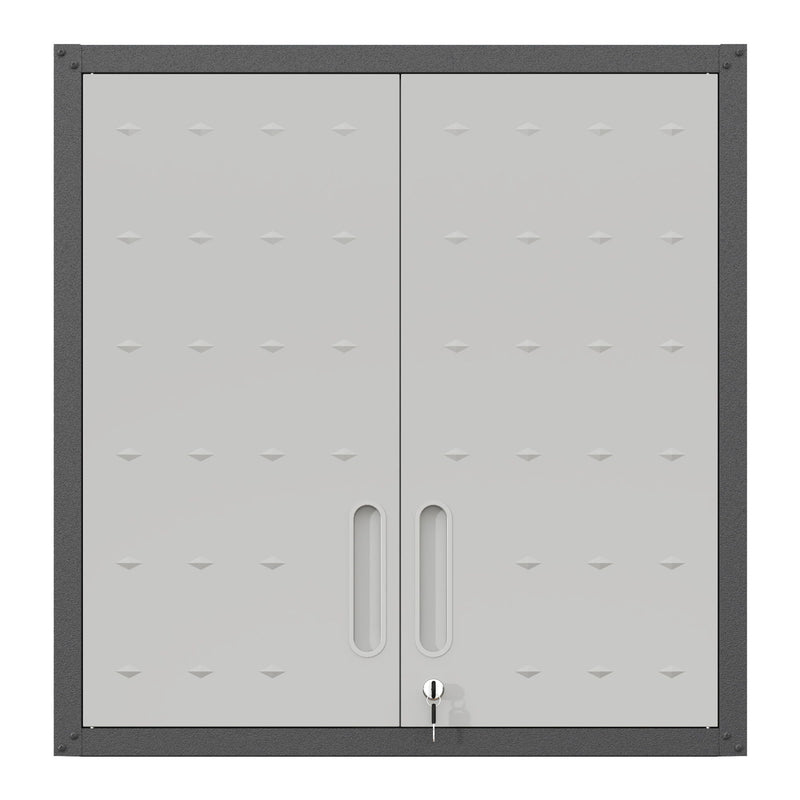 Metal Wall Mounted Tool Storage Cabinet With 2 Locking Doors, Adjustable Shelf, And Drawer by HouseOfZazla