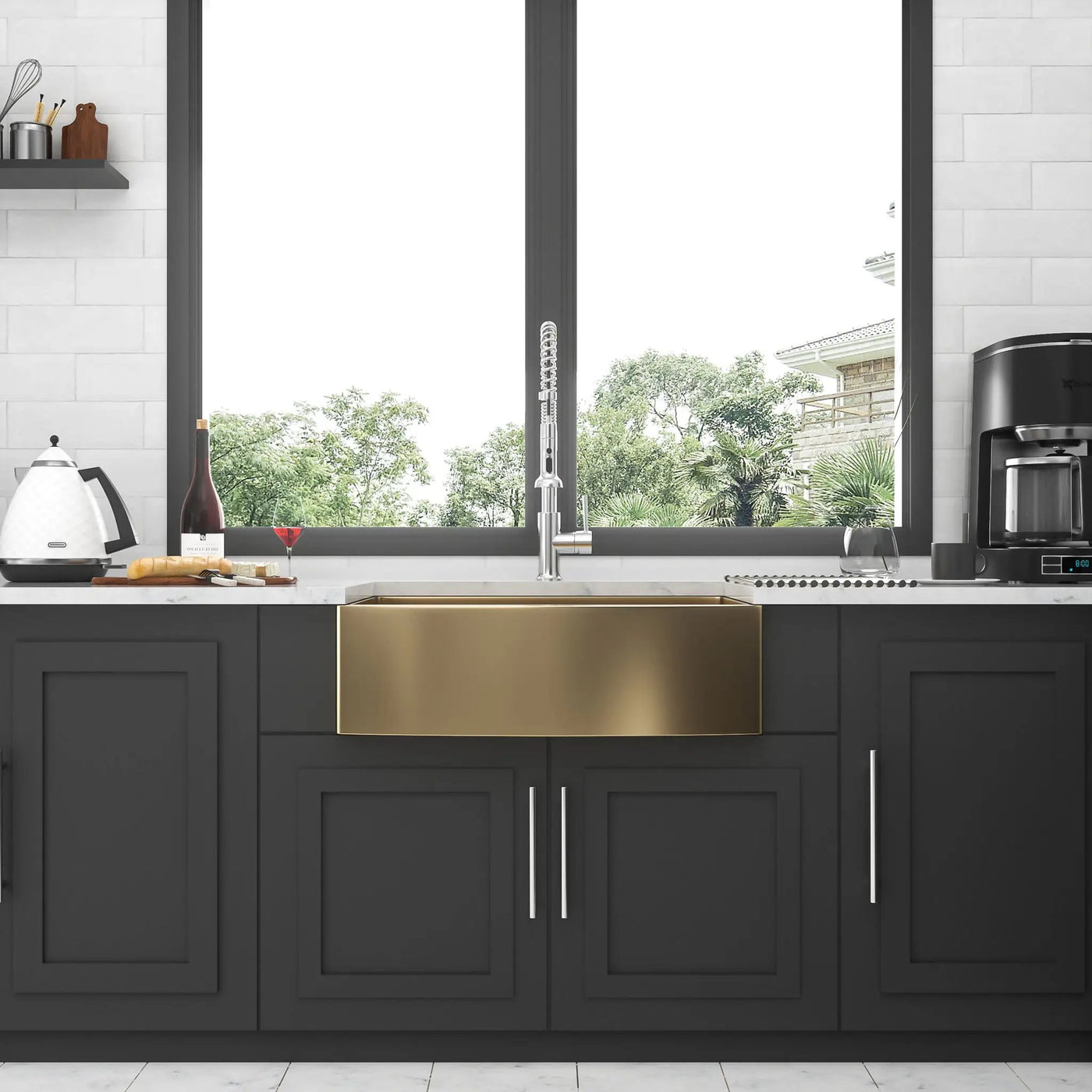 Farmhouse Kitchen Sink, Stainless Steel, Apron Front by HouseOfZazla