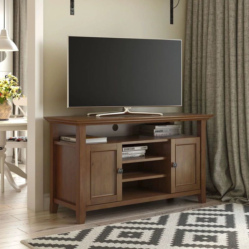 Amherst - TV Media Stand - Medium Saddle Brown by Unique Piece Furniture