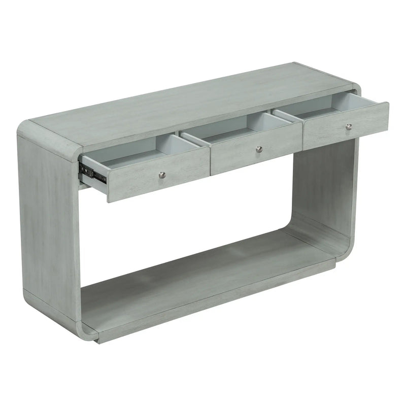 Console Table With 3 Drawers And Display Shelf by HouseOfZazla