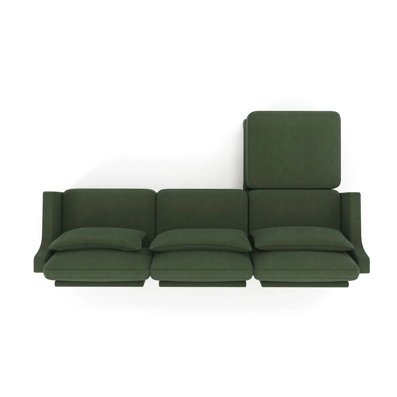 Stylish Sofa With Ottoman And Lumbar Pillows, Ergonomic Design by HouseOfZazla