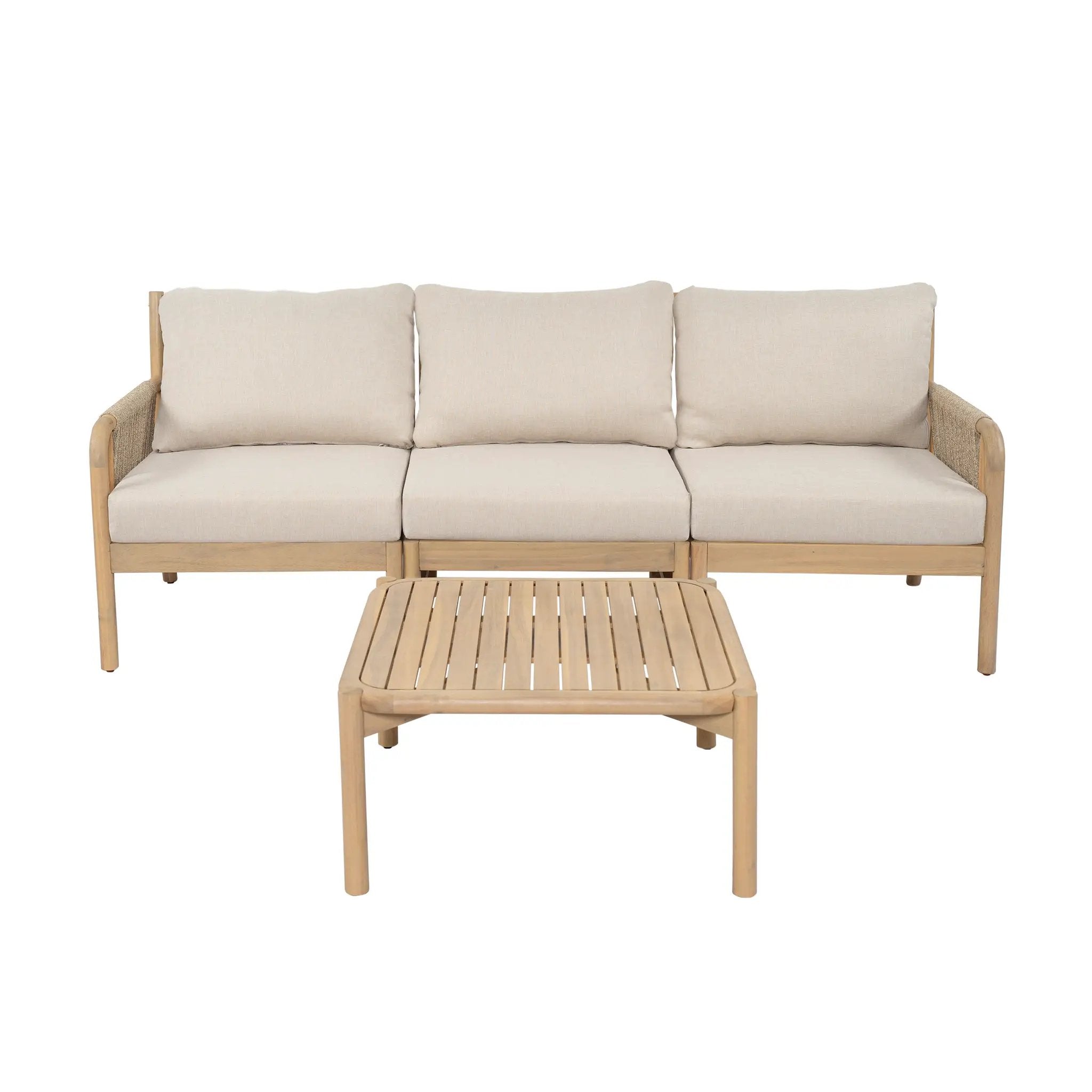 Casper Outdoor 3-Seater Sofa and Coffee Table Set by HouseOfZazla